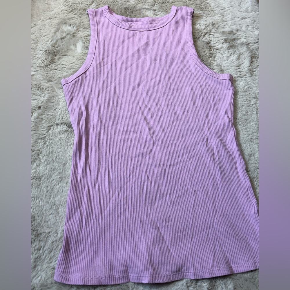 Nine West Lilac Ribbed Tank Top